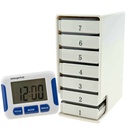  Weekly charger JP7 and loose medicine alarm with 5 clear alarms