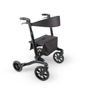 Double foldable black rollator