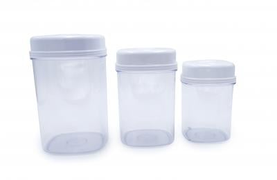 Boîtes de rangement, ouverture d'une seule main Lot de 3