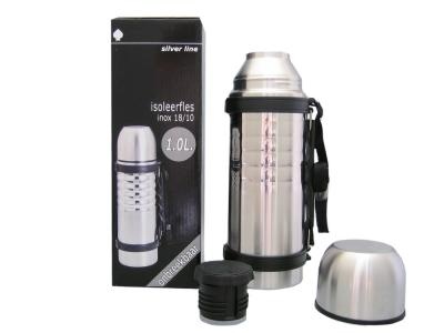 Bouteille isotherme en acier inoxydable, incassable. Bouchon à vis