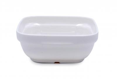 Bol carré en polycarbonate, blanc