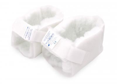 Pair of Salvapad Eco heel protectors, synthetic fur