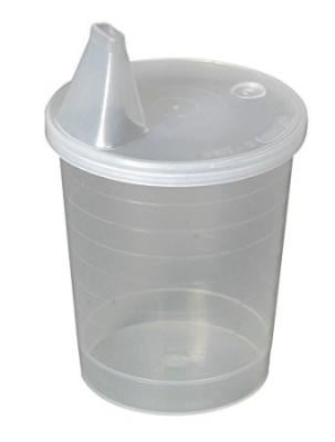 Beker met tuitdeksel voor éénmalig gebruik, 200 cc Zakje van 20