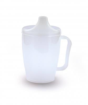Tasse avec 2 couvercles à bec verseur, 250 cc, avec une anse