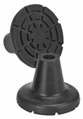 Extra wide walking stick cap 8 cm for 16 mm walking stick, black.