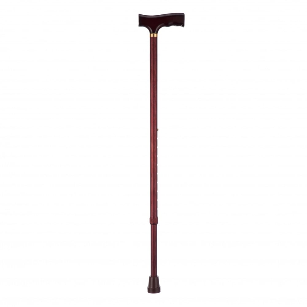 Walking stick aluminum - mahogany