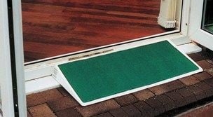 Plan incliné pour seuil de porte, fibre de verre, blanc-vert