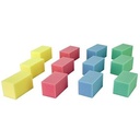 Blocs de mousse pour thérapie de la main - 3 pièces par couleur - jaune/rouge/bleu/vert