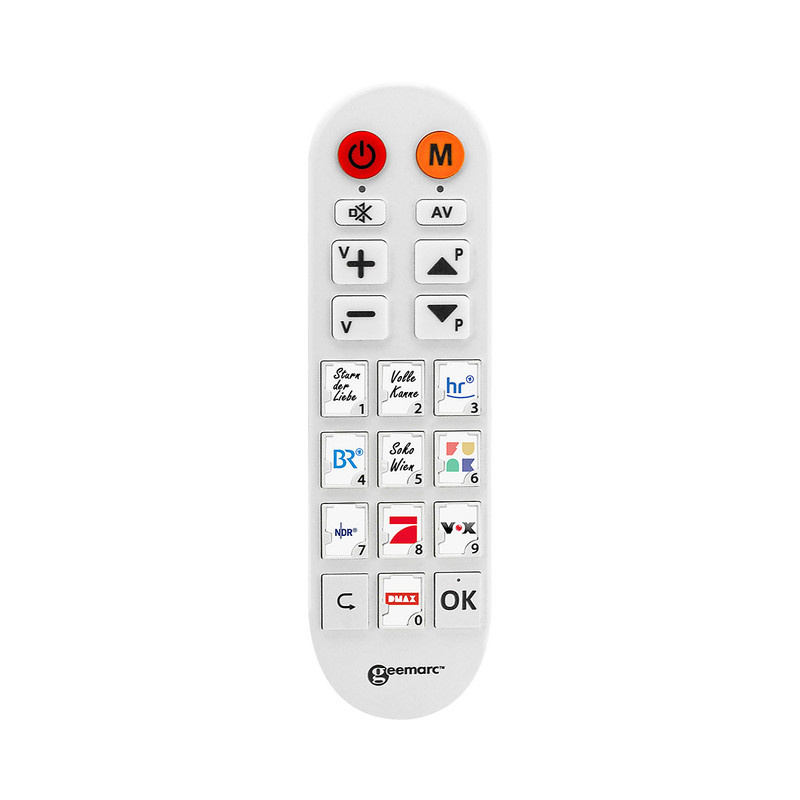 photo de la télécommande du téléviseur Geemarc 100