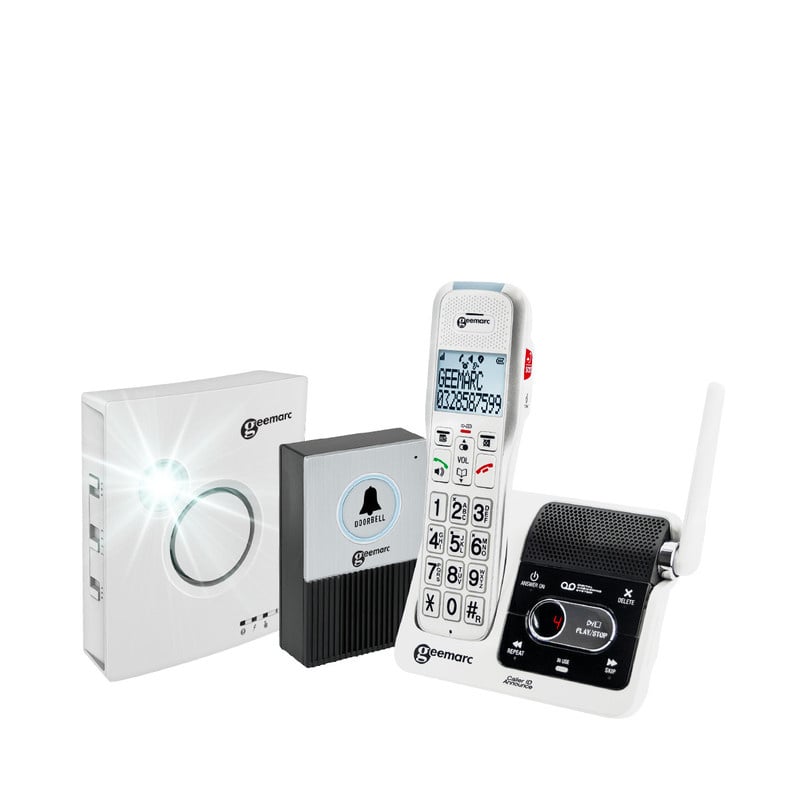 Geemarc amplidect 595 U.L.E. met draadloze deurbel en ringer