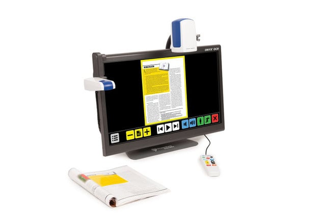 FREEDOM SCIENTIFIC ONYX Deskset HD 24" OCR. Beeldschermloep 24" met spraakweergave.