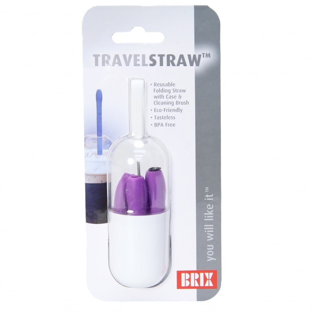 Zusammenklappbarer Silikonstrohhalm TravelStraw