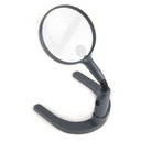 Standing magnifying glass with LED lighting