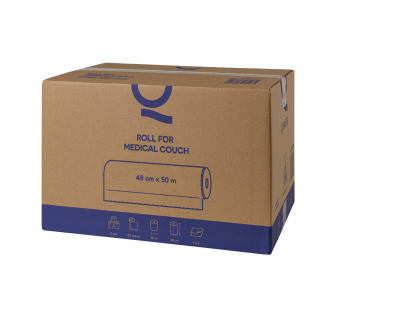 Qines onderzoekstafelpapier / behandeltafel - rol 48 cm x 50 m (8 st)