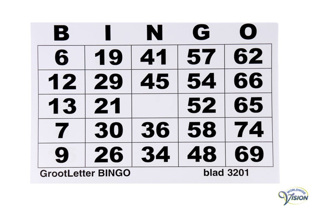 Bingoblok 100 Vel Formaat A5