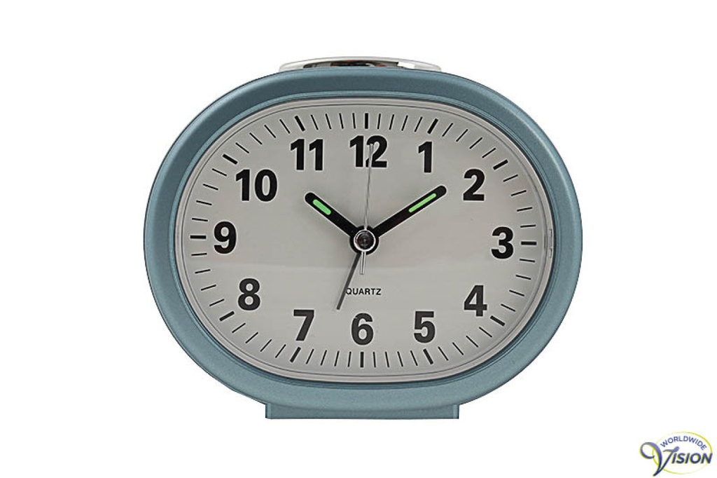 Alarm clock quartz blue - white dial