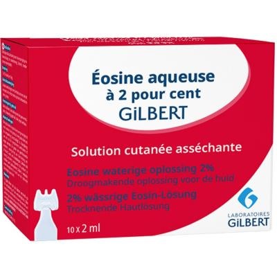 Solution asséchante pour la peau - éosine aqueuse 2% - Boîte de 10 x 2 ml