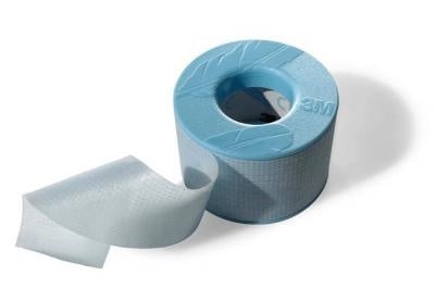 3M Micropore Silicone Adhesive Tape, Blue, 5 m x 2.5 cm, Non-Sterile - Box of 12