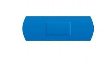 Detecteerbare pleisters, blauw, PE, 2,5 x 7,2 cm - Doos van 100