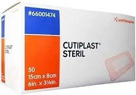 Cutiplast wound dressings, 15 x 8 cm, sterile - Box of 50