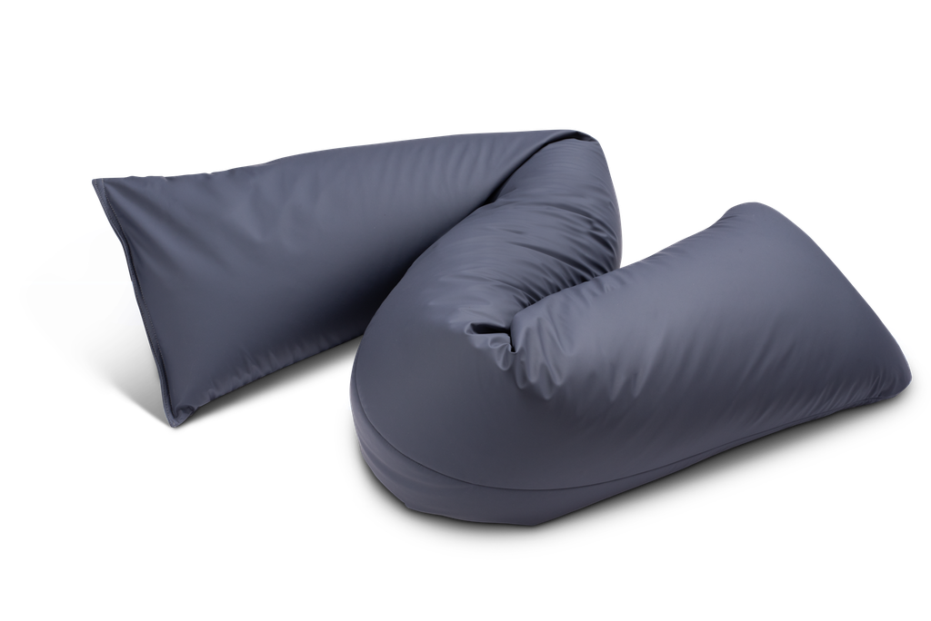 Zigzag cushion in washable, bi-elastic, polyurethane fabric