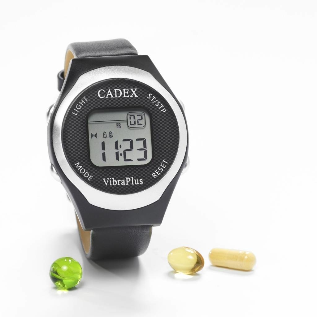 Cadex vibra plus medicine watch with 8 alarms