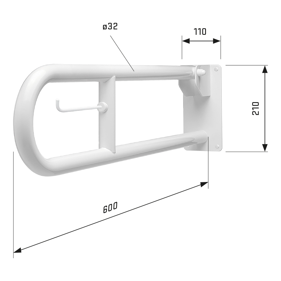 Klappbarer WC-Halter – 3 Varianten verfügbar