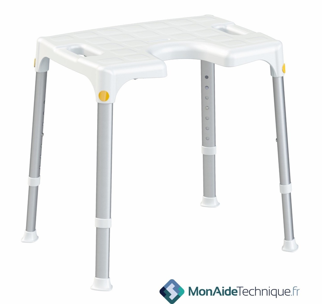 Shower stool with opening