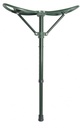 Lightweight aluminum walking stick with seat - narrow base