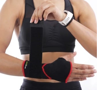 Elastische Handgelenkschiene, schwarz - Orthopädisch