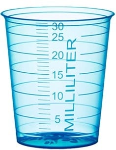 Medicijnbekers 25-30 cc - hoog model