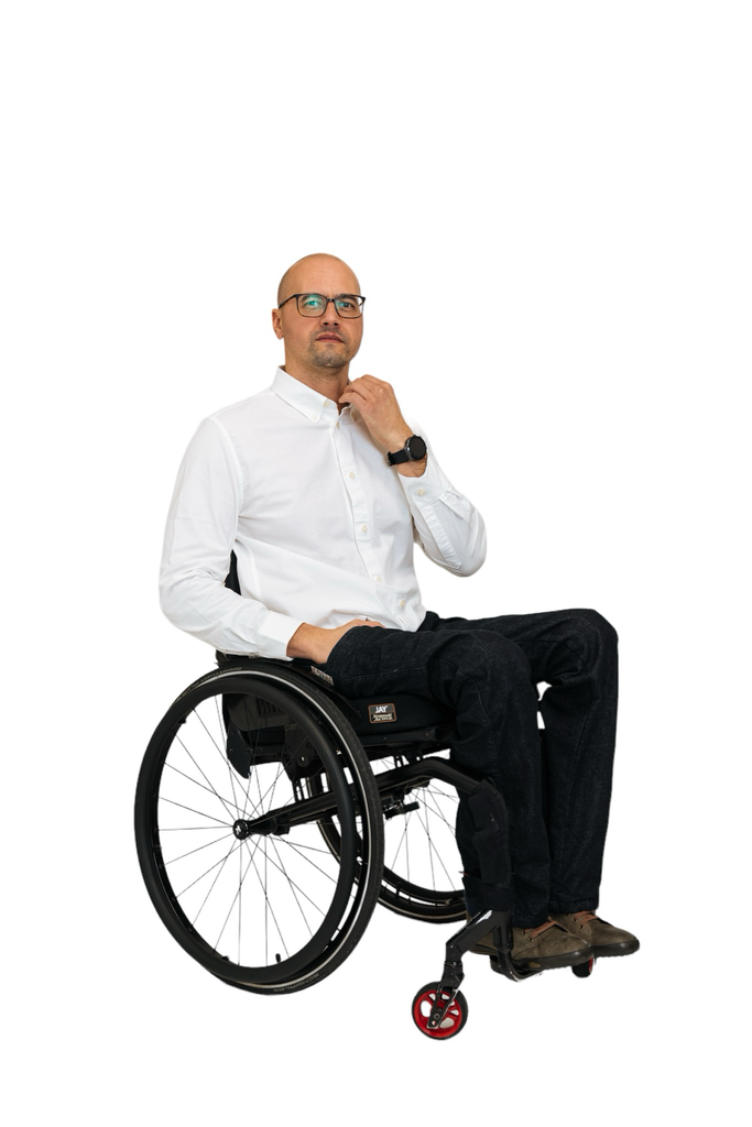 Thermal wheelchair trousers slim fit - dark jeans