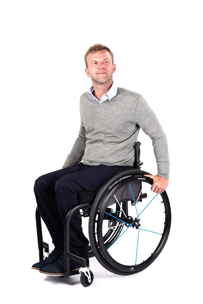 Classic wheelchair trousers - wool navy