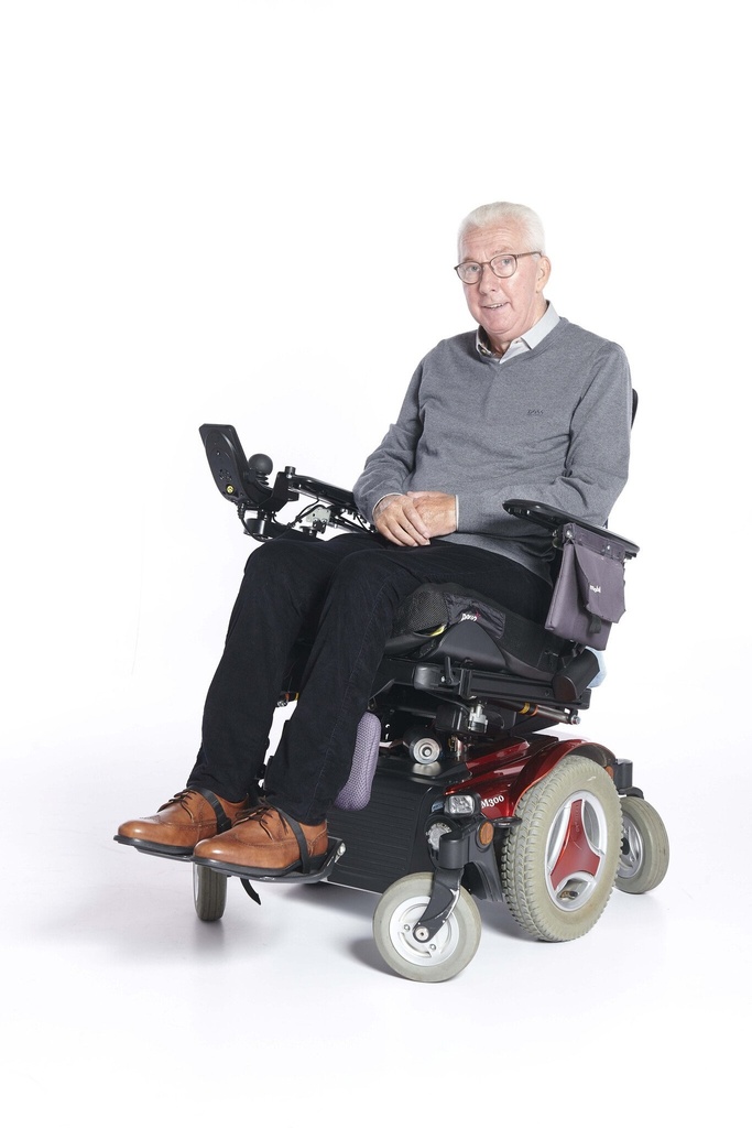 Pantalon pour fauteuil roulant avec fermeture éclair profonde - velours côtelé marine