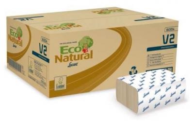 Serviettes Econatural V pliées - Carton de 3800