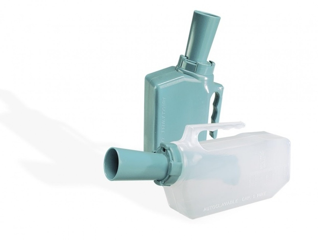 Urinal with backflow protection - male