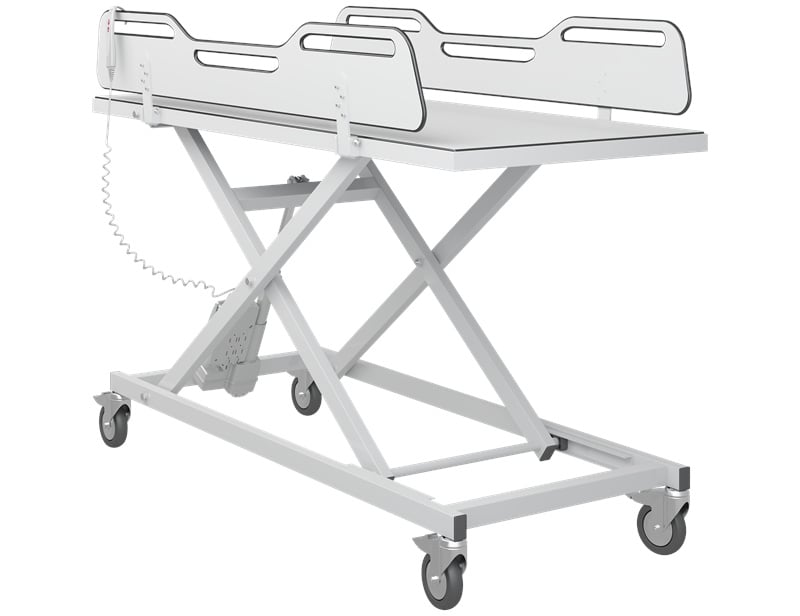 Table à langer mobile, réglable en hauteur électriquement