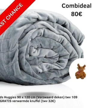 Kids Huggies 90 x 120 cm + Peluche chauffée/lestée OFFERTE
