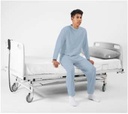 Nursing pajamas with crotch zip, long sleeves and legs - Blue