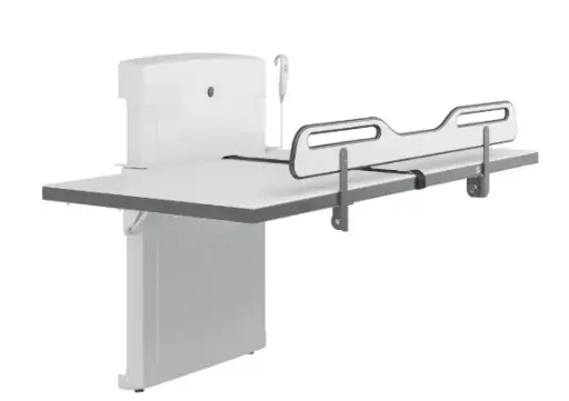 Aankleedtafel, elektrisch opklapbaar, elektrisch in hoogte verstelbaar