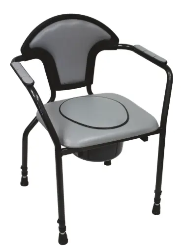 Toilettenstuhl New Open – höhenverstellbar – grau