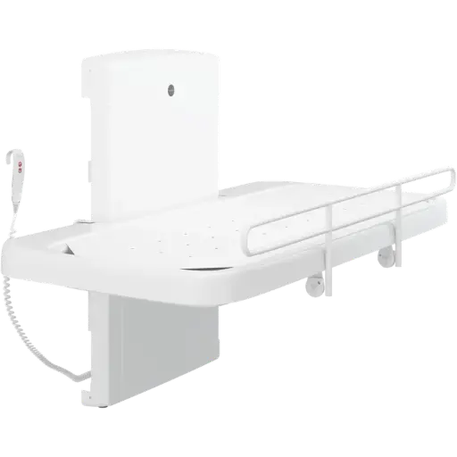 Brancard de douche SCT 2100, pliable - réglable en hauteur électriquement