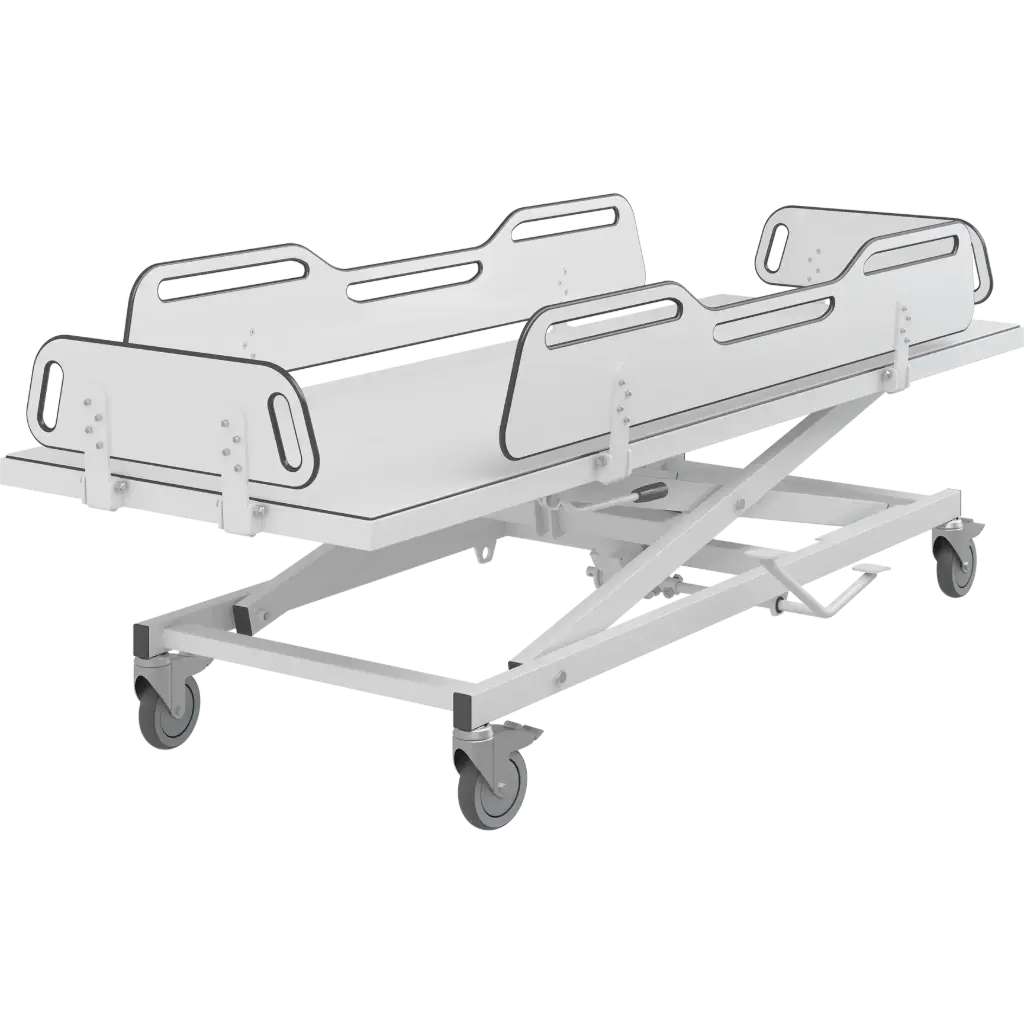 MSCT 4 mobile shower stretcher, manually height adjustable