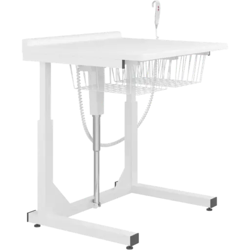 Vrijstaande aankleedtafel, elektrisch in hoogte verstelbaar (zonder watervoorzieningen)