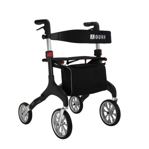 Manhattan Rollator – Compact, Stylish & Comfortable with Soft PU Wheels and a Seat