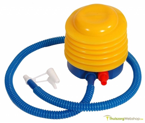 Foot pump for therapy and exercise balls