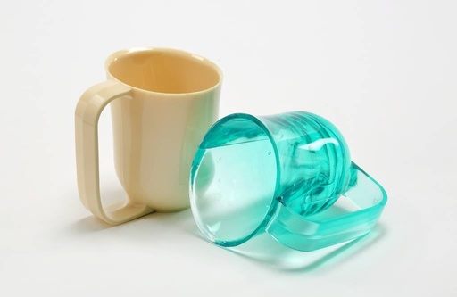 Weighted cup with oval top dysphagia