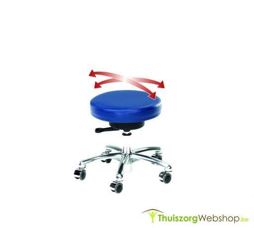 Rollhocker Flex work stool with 5 wheels and soft flexible seat