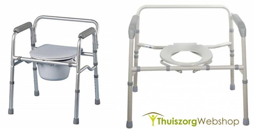 Folding toilet chair/toilet frame with seat  