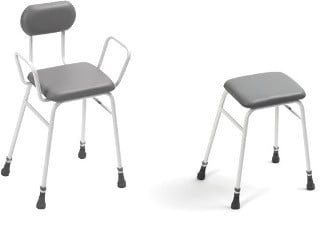 Dusch- und Arbeitsstuhl mit Vinylsitz